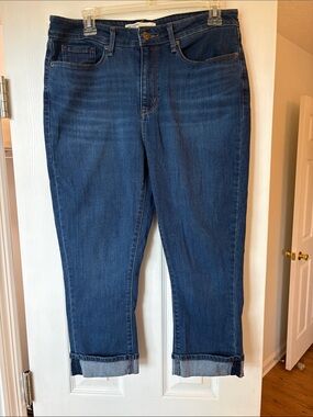Signature by Levi Strauss Indigo Cropped Ankle Jeans